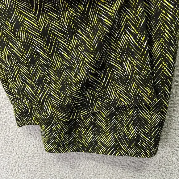 COLDWATER CREEK Pants Womens Large 14 Black Green Wide Leg Graphic Bright Beach - Picture 7 of 11